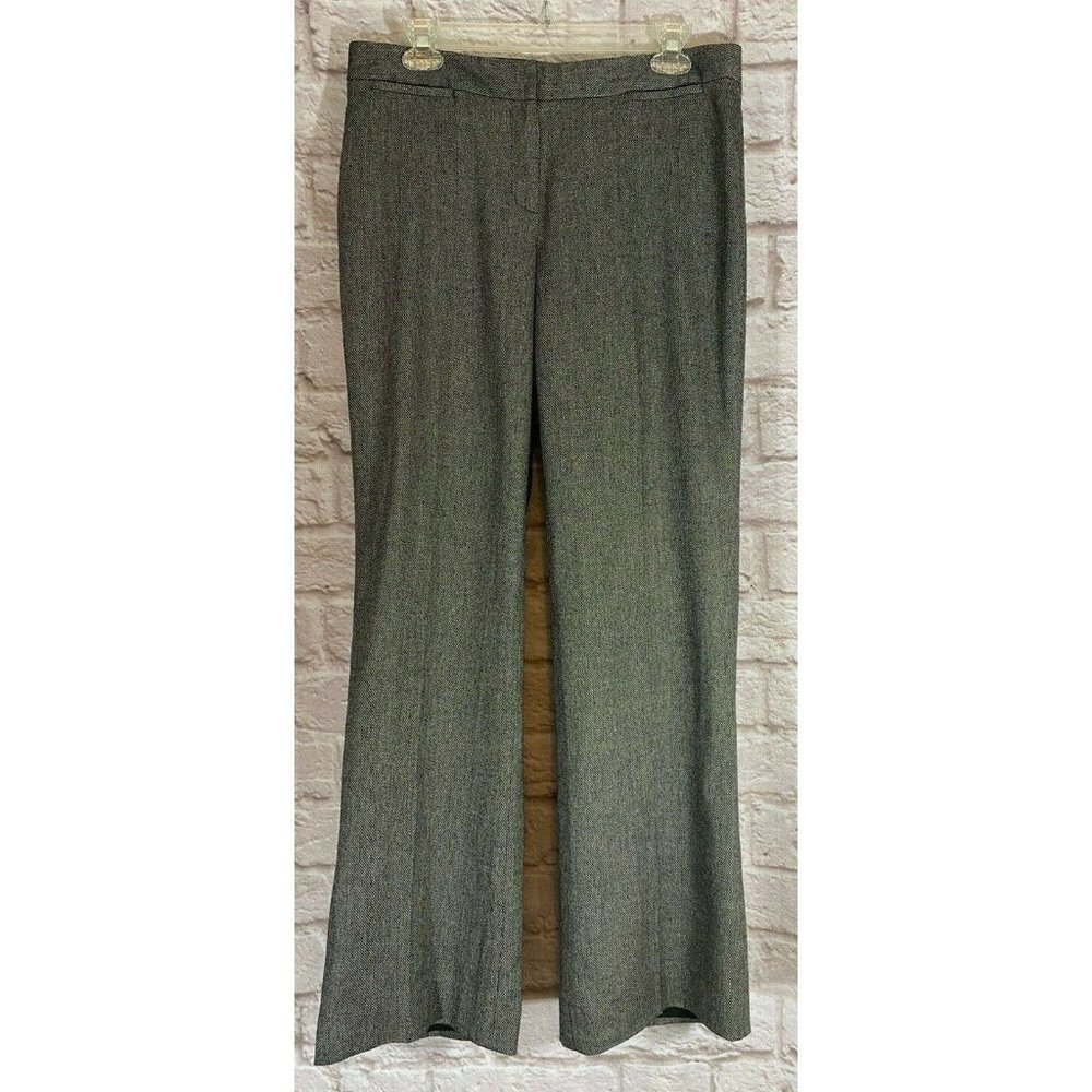 Classiques Entier Wool Blend Dress Pants SZ 8 Black White Wide Leg Lined 7984